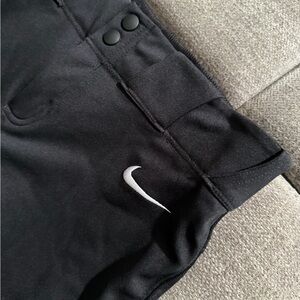 Nike kids Black Baseball Pants size Large NWOT logo on front, zip with 2 snaps